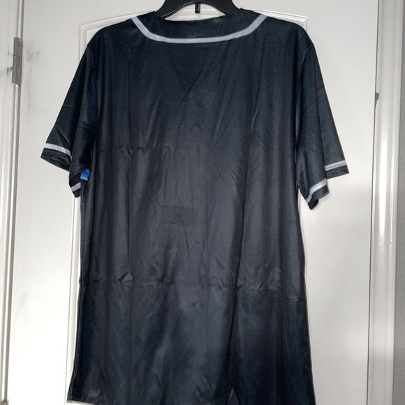 90s Baseball Jersey women’s men’s Hip Hop Unisex’s Bel Air Black M - Picture 3 of 9